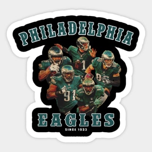 philadelphia eagles squad Sticker